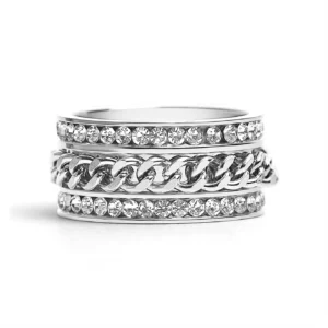 bague avec anneau rotatif au centre
