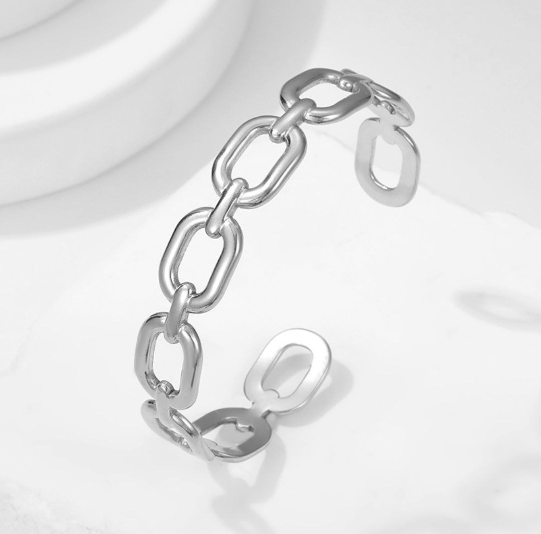 bracelets joncs mailles marines en acier inoxydable & or 18k bracelets joncs mailles marines en acier inoxydable & or 18k