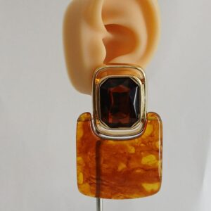 boucles d’oreilles ambre royal