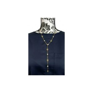 collier y maille grain de café et perles